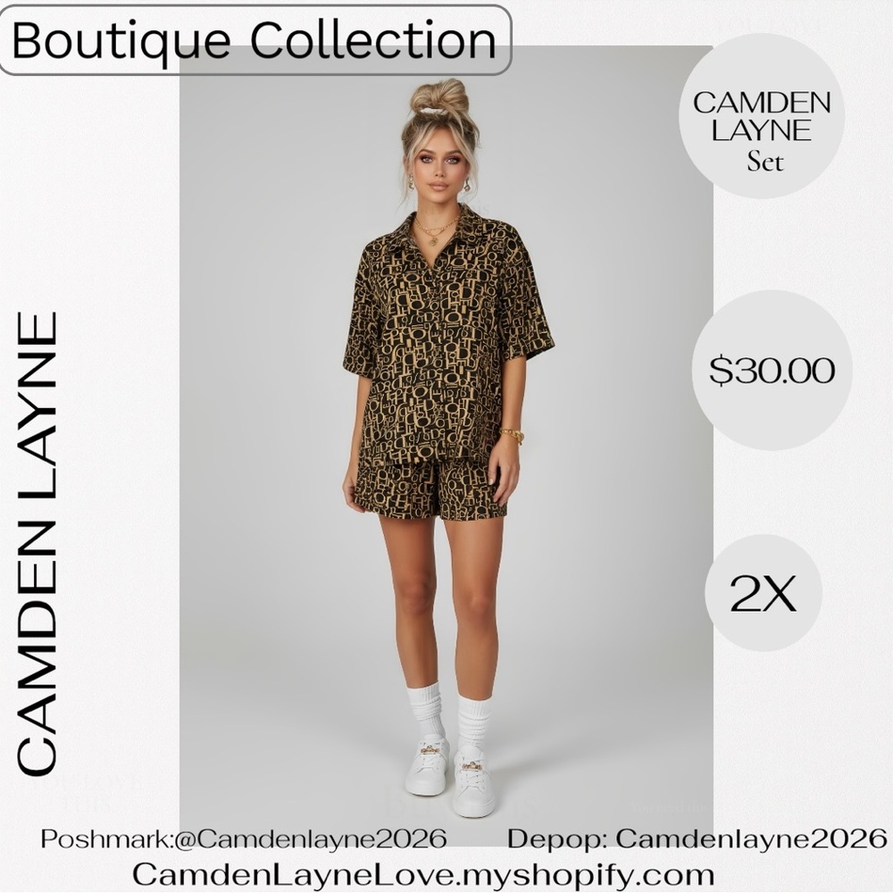 Camden Layne luxury Shirt & Short Polyester set.